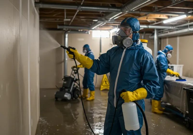 Basement Sanitization and Antimicrobial Treatment process in Currituck County, NC